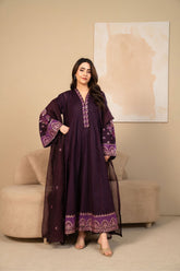 Tiraz Stitched 3 Piece Summer Suit-Mahrukh