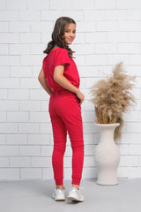 Sprinkles Stitched 2 Piece Summer Co Ord Sets Kids Collection'2025-Red 2Pcs Cord Set with Short Sleeves Shirt and Trouser