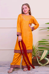 Shanzey Stitched 3 Piece Luxe Raw Silk Edit Formals Collection'2025-SHK-4804-Mustard