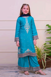 Shanzey Stitched 3 Piece Luxe Raw Silk Edit Formals Collection'2025-SHK-4806-Sea Green