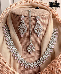 Made For Her-Majestic Zircon Necklace Set - KIA1224