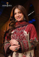 Asim Jofa Eid Signature Ajubf-39 Printed Embroidered Lawn 3 Pcs