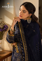 Asim Jofa Shadow Work '23 Ajsw-30 Embroidered Poly Viscose 3 Pcs