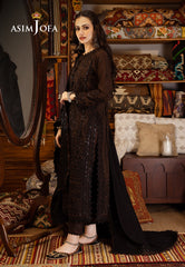 Asim Jofa Kashmiri Taanka - Embroidered Shawl collection Ajkt-04 Embroidered Cotton Karandi 3 Pcs