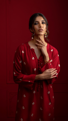 Signature By Najia Zia Stitched 2 Piece Winter Collection'2025-Ruby