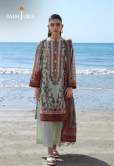 Asim Jofa Essential Pret Drop 8 Ajpb-167 Printed Arabic Lawn 3Pcs