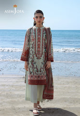 Asim Jofa Essential Pret Drop 8 Ajpb-167 Printed Arabic Lawn 3Pcs