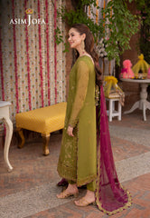 Asim Jofa Jag Mag Ajmj-16 Embroidered Chiffon 3 Pcs