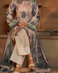 Chameli Studio-Lavender Mist Lawn Digital Print 3 Piece Unstitched Suit-WRTS-0013
