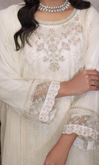 Shamooz Stitched 3 Piece Formals Suit-I-CH-0020-Ivory
