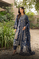 Mehru By Zebtan Unstitched 3 Piece Luxury Lawn Spring Suit-Mehru MZ-04