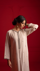 Signature By Najia Zia Stitched 2 Piece Winter Collection'2025-Ivory