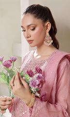 Shamooz Stitched 3 Piece Luxury Festive Eid Collection'2025-Icy Pink SE-013