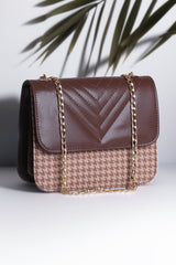 Fineur Shoulder Bag ChevronFlap - Brown