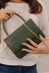 Fineur - Handbag Croco - Green