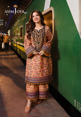 Asim Jofa Eid Signature Ajubf-30 Printed Embroidered Lawn 2 Pcs