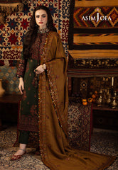 Asim Jofa Kashmiri Taanka - Embroidered Shawl collection Ajkt-10 Embroidered Self Twill 3 Pcs