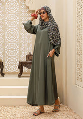 Hijabi.Pk Vintage Green Abaya