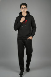 Winter Men's Core By Suitsu Stitched Western Suit-Midnight Heartbeat Hoodie Set