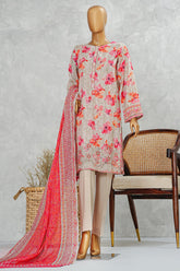 Printkari By HZ Stitched 3 Piece Chikankari Vol-05 Suit-LPE-3P-509