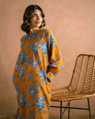 Ayla Studio Stitched PRINTED ESSENTIAL 2PC CO-ORD - Saffron Mix