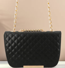 Fineur Shoulder Bag Quilted Charm - Black