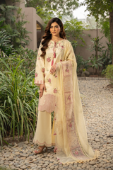 Mehru By Zebtan Unstitched 3 Piece Luxury Lawn Spring Suit-Mehru MZ-03