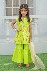 Mahroo 3 Piece Suit Table Print Cotton Lawn Festive wear K-TP-020