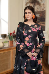 Summer Scent By Nine Needles Stitched 3 Piece Summer Collection'2025-Midnight Jasmine-NP-02
