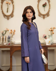 Summer Scent By Nine Needles Stitched 3 Piece Summer Collection'2025-Violet Bloom-NP-11