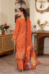 Summer Scent By Nine Needles Stitched 3 Piece Summer Collection'2025-Sunset Citrus-NP-07