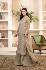 Anaya Noor By Zebtan Unstitched 3 Piece Luxury Formals Suit-AN-07