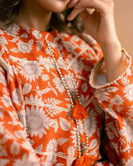 Ayla Studio Stitched PRINTED ESSENTIAL 2PC CO-ORD - Sun Flower