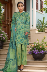 Aashkaar By HZ Stitched 3 Piece Emb Cotton Lawn Vol-07 Suit-LPE-543
