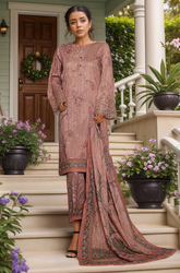 Aashkaar By HZ Stitched 3 Piece Emb Cotton Lawn Vol-07 Suit-LPE-544