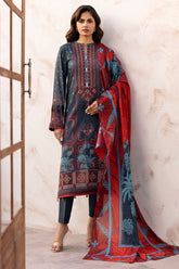 Umang By Motifz Unstitched 3 Piece Digital Printed Emb Lawn Suit-5465-EWA