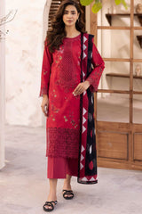 Motifz Unstitched 3 Piece Digital Printed Emb Lawn Collection-5466-Sage