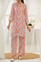 Aizal Stitched Embroidered Co Ords Suit-ACO-550-Pink