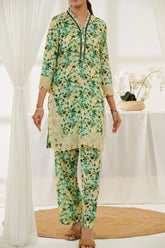 Aizal Stitched Embroidered Co Ords Suit-ACO-569-Pista