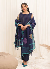 Zlooms 3 Pc Yarn Dyed Unstitched Suit - ZL25-C10-04