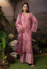 Printskari By Adan's Libas 3 Piece Unstitched Emb Lawn Suit-AL-01