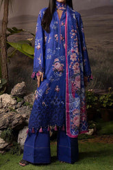 Printskari By Adan's Libas 3 Piece Unstitched Emb Lawn Suit-AL-02