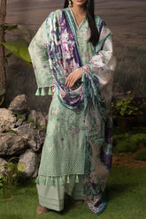 Printskari By Adan's Libas 3 Piece Unstitched Emb Lawn Suit-AL-06