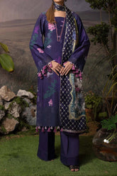Printskari By Adan's Libas 3 Piece Unstitched Emb Lawn Suit-AL-10