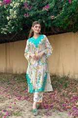 BK Clothings Stitched 2 Piece Lawn Collection-Floral forast