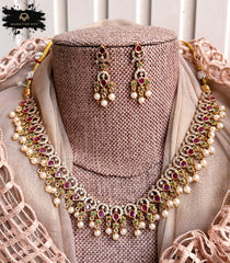 Made For Her-Rang Mahal South Necklace Set - KSTP1044