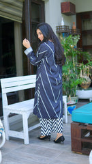 Dhaga Stitched 2 Piece Solids Crepe Summer Collection'2025-Charcoal