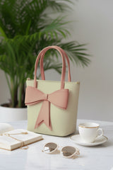 Fineur Carryme Beige and brown Tote Bags | Cute Bow High Quality Bag Just for 1999.