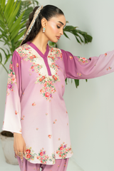 Raha By Amal Stitched Co Ords Cambric Vol-01 Collection'2025-Lavender