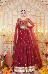 Kalidaar Frocks By Asma & Sidra Stitched Formals Suit-Rose Queen